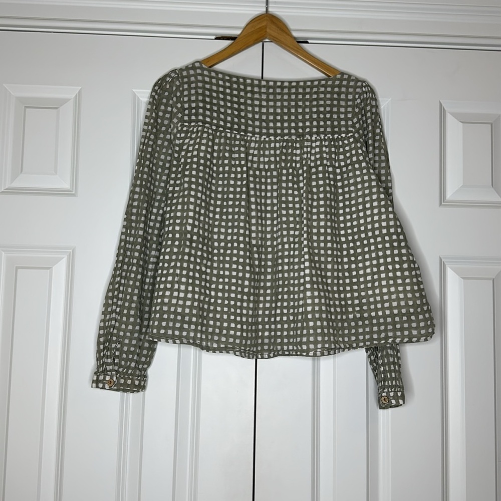 Emerson Fry Gray Checkered Blouse - Picture 12 of 12